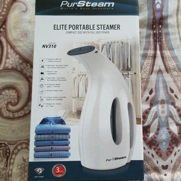 NWT PurSteam Portable Steamer/Lint +Fabric Brushes - Picture 3 of 7